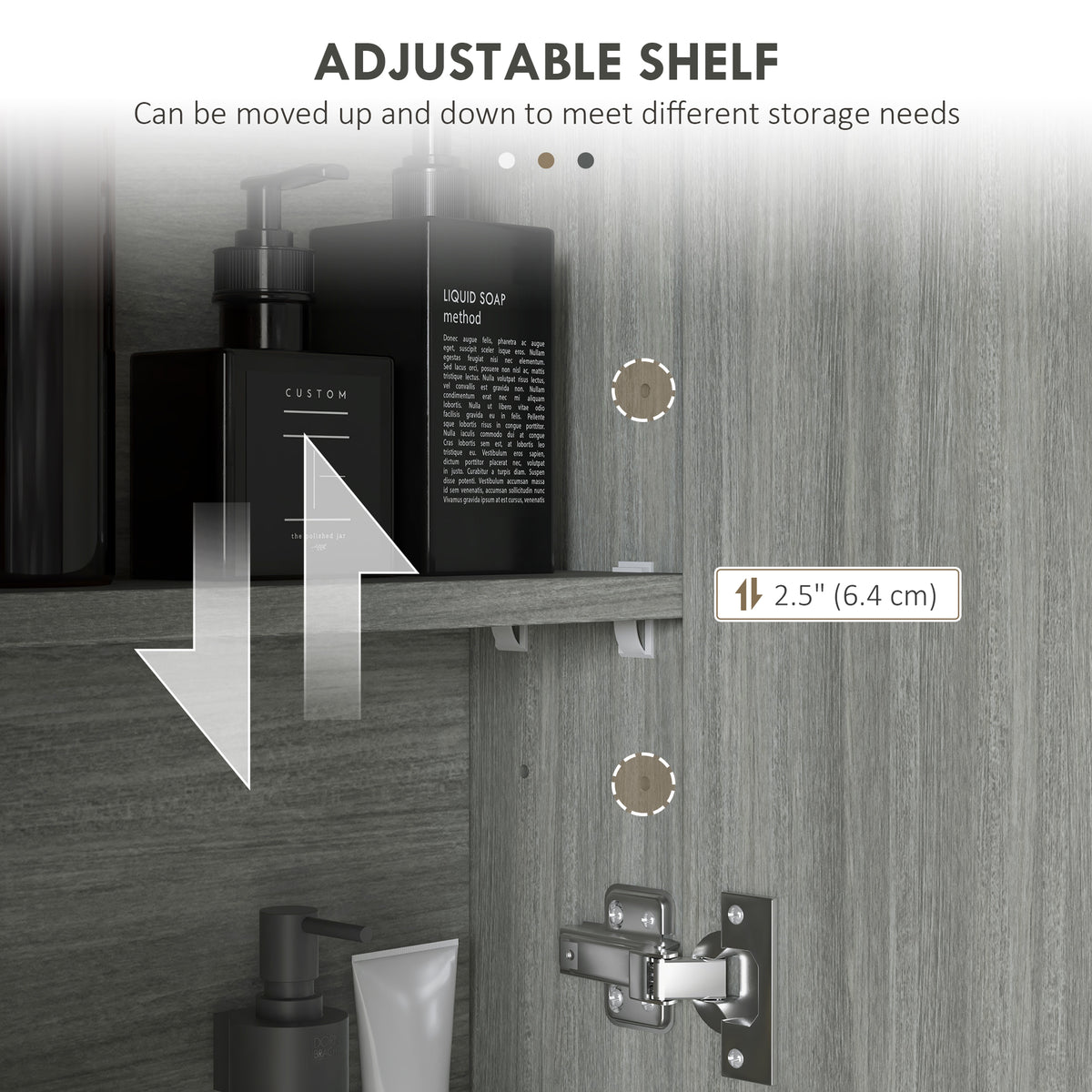 Wall Mount Medicine Cabinet with Mirror, Bathroom Mirror Cabinet Storage Organizer with Adjustable Shelf – view 18
