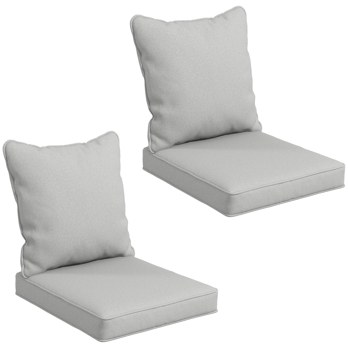 Seat Cushion Back Pillows Replacement Set of 2, Patio Chair Cushions Set for Indoor Outdoor, Blue – view 29