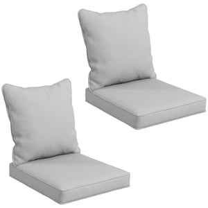 Seat Cushion Back Pillows Replacement Set of 2, Patio Chair Cushions Set for Indoor Outdoor, Blue – view 29