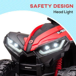Aosom Kids 4 Wheeler Quad with Music, Headlights, High & Low Speed, Kids ATV for 3-5 Years Old Boys & Girl