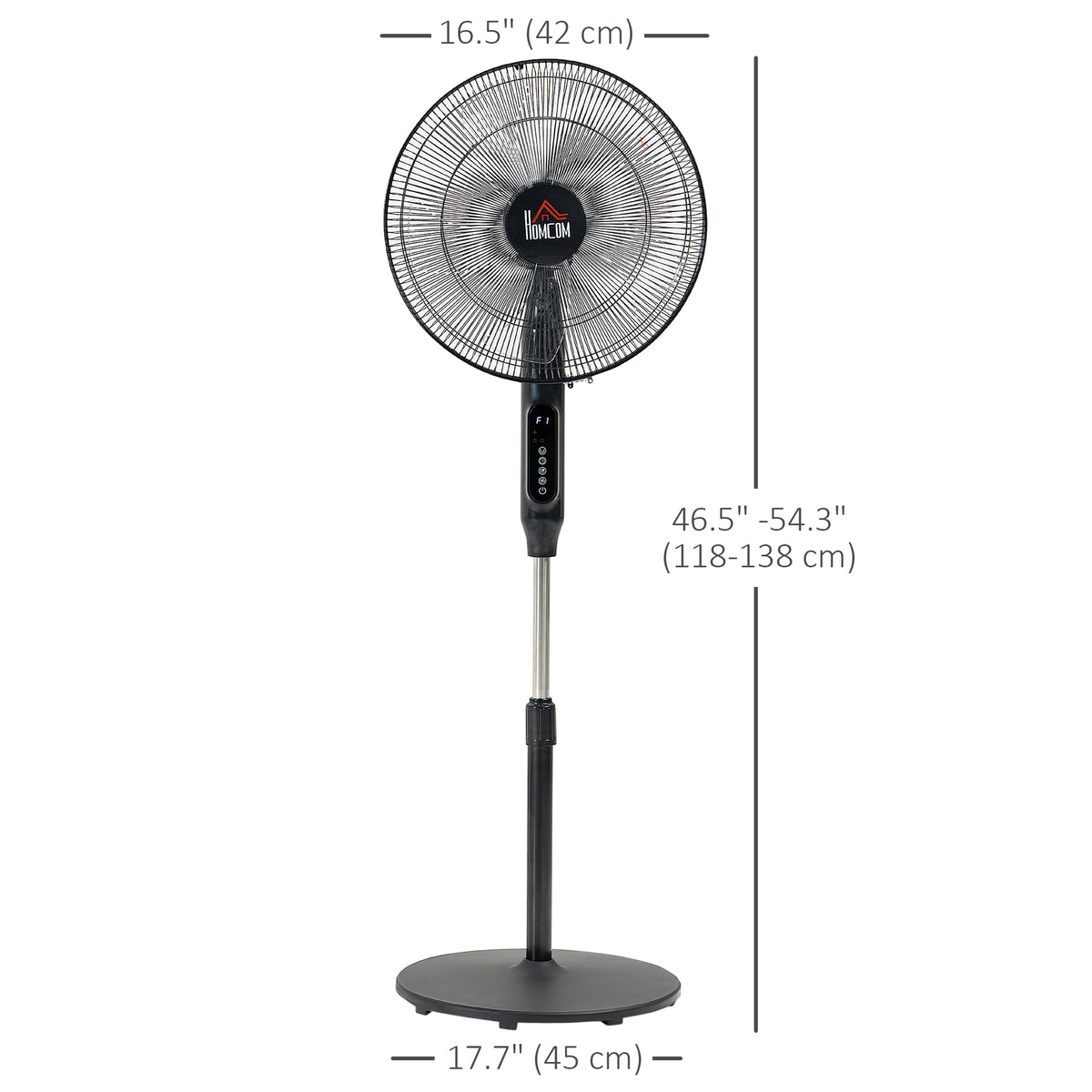 Standing Floor Fan with Remote Control, Stand Up Cooling Fan, Tall Pedestal Electric Fan for Home Bedroom – view 9