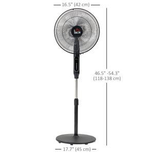 Standing Floor Fan with Remote Control, Stand Up Cooling Fan, Tall Pedestal Electric Fan for Home Bedroom – view 9