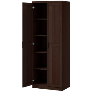 63" Kitchen Storage Cabinet, 5-tier Pantry Cabinet with Doors and Adjustable Shelves for Dining Room, Black – view 8