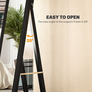 15" x 62" Full Length Mirror for Bedroom, Free Standing Dressing Mirror, Wall Mirror for Living Room, Black