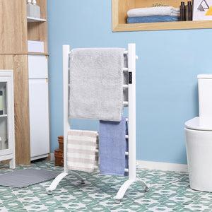 8-Bar Heated Towel Warmer Rack with Built-in Timer and LED Indicators – view 14