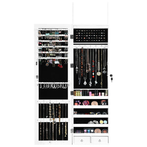 Lockable Armoire Jewelry Cabinet with LED Lights view 4