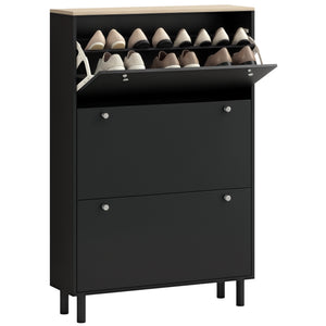 Shoe Storage with 3 Flip Drawers and Adjustable Shelves
