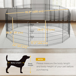36inch Foldable Metal Exercise Pet Playpen Yard Dog Puppy Kennel Cage 12 Panels