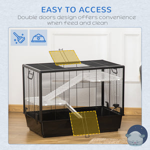3-tier Hamster Cage, Guinea Pig Cage, Pet Chinchillas Play House Indoor with Accessories Food Dish Water – view 3