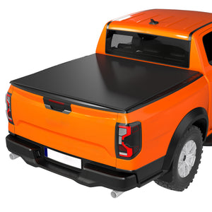 6.5'' Soft Tri-Fold Truck Bed Tonneau Cover for 6.4 ft Bed, Truck Bed Cover with Seal Strip, Black