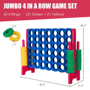 Jumbo 4-to-Score Giant Game Set with 42 Jumbo Rings and Quick-Release Slider-Red view 5