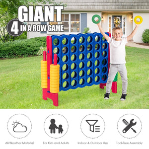 Jumbo 4-to-Score Giant Game Set with 42 Jumbo Rings and Quick-Release Slider-Red view 6