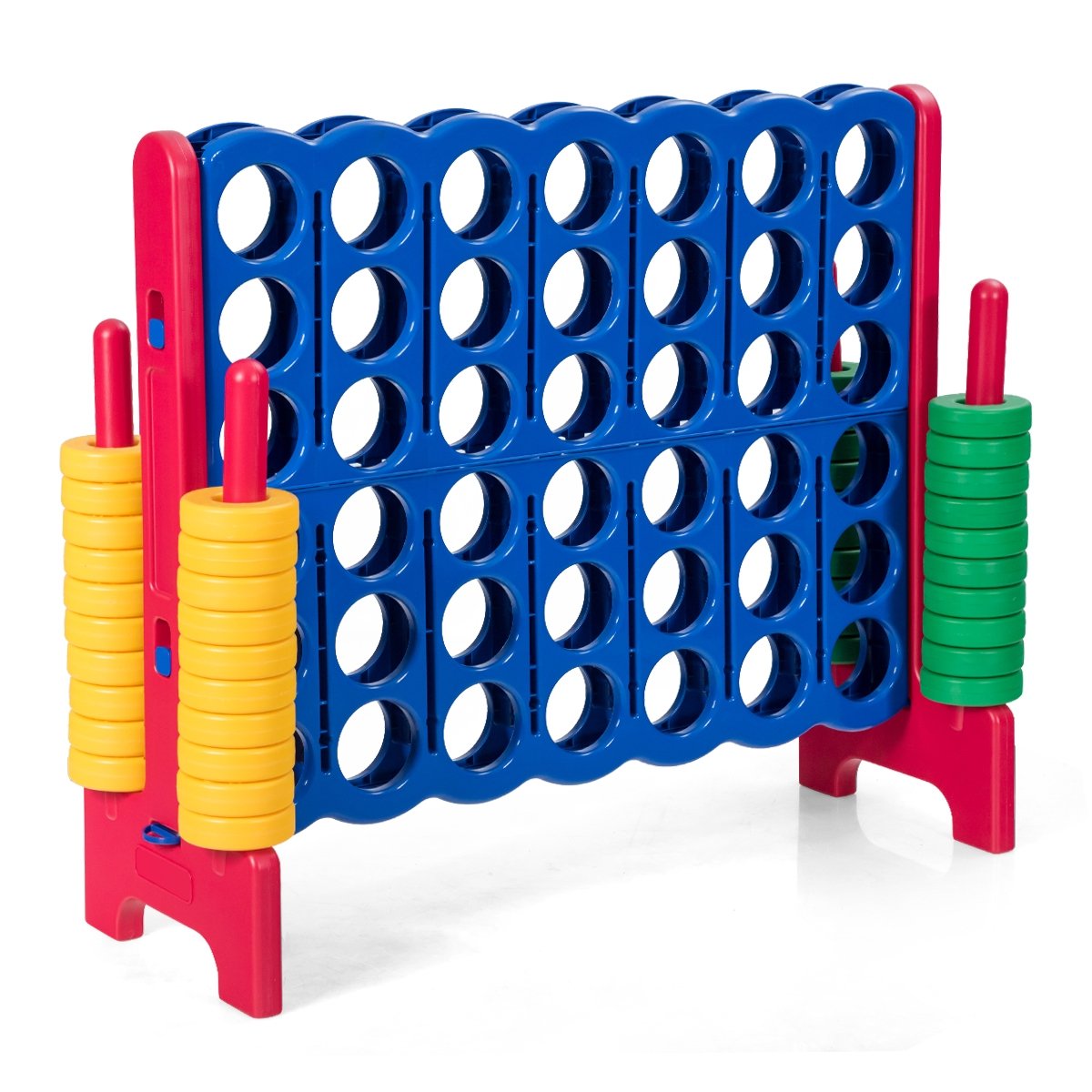 Jumbo 4-to-Score Giant Game Set with 42 Jumbo Rings and Quick-Release Slider-Red view 8