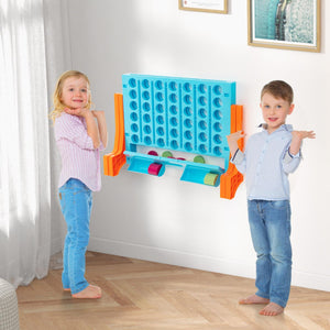 Jumbo 4-to-Score Connect Game Set with Carrying Bag and 42 Coins-Orange view 3