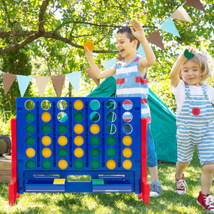 Jumbo 4-to-Score Connect Game Set with Carrying Bag and 42 Coins-Red view 2