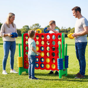 Jumbo 4-to-Score Game Set for Kids and Adults 3.5FT Tall by 4FT Wide Oversized Family Fun Game-Green view 3