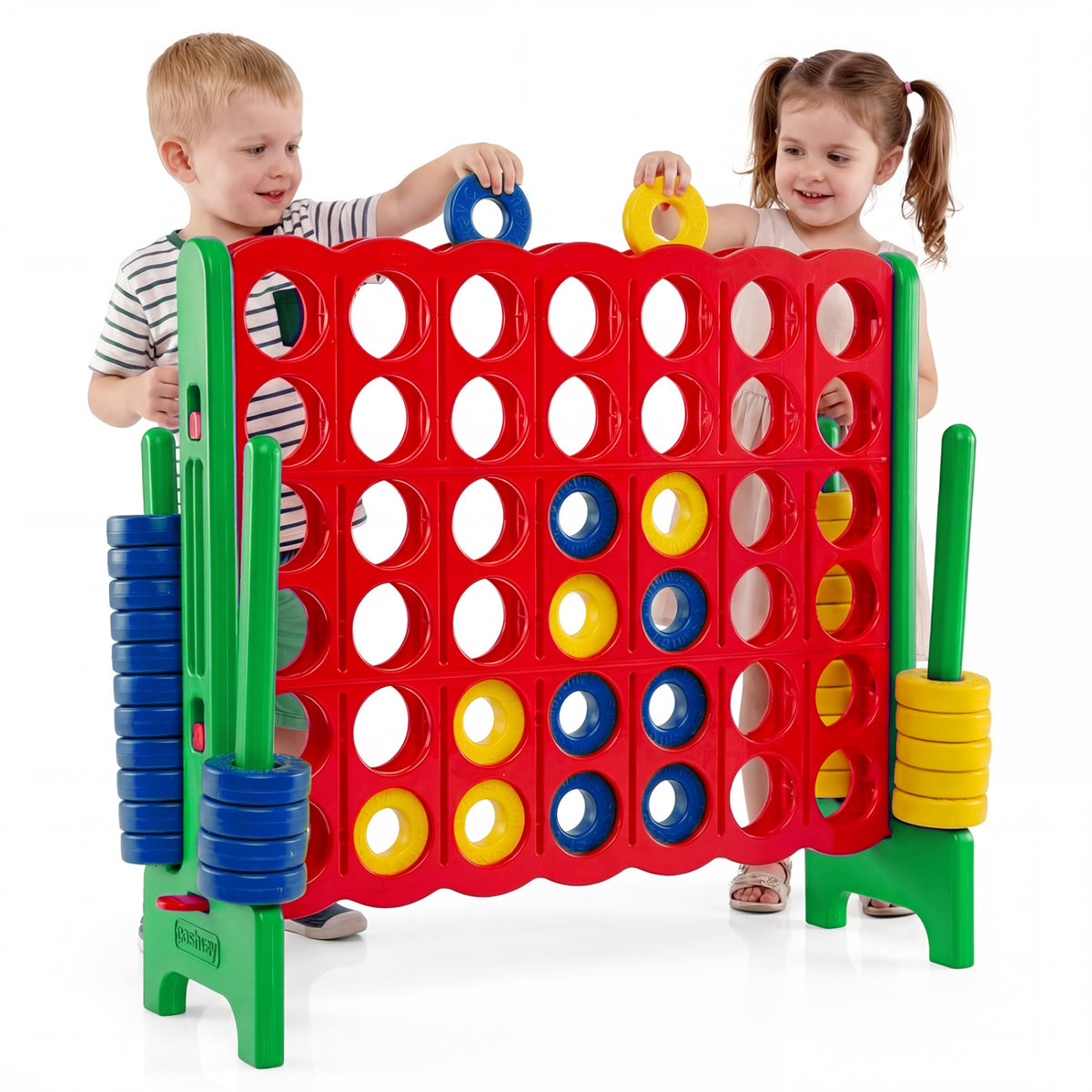 Jumbo 4-to-Score Game Set for Kids and Adults 3.5FT Tall by 4FT Wide Oversized Family Fun Game-Green view 4