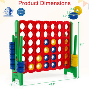 Jumbo 4-to-Score Game Set for Kids and Adults 3.5FT Tall by 4FT Wide Oversized Family Fun Game-Green view 5