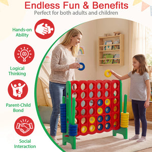 Jumbo 4-to-Score Game Set for Kids and Adults 3.5FT Tall by 4FT Wide Oversized Family Fun Game-Green view 8