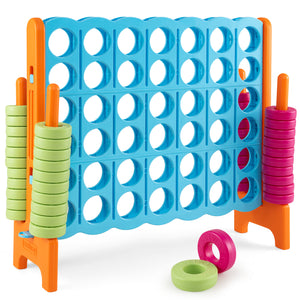 Jumbo 4-to-Score Game Set for Kids and Adults 3.5FT Tall by 4FT Wide Oversized Family Fun Game-Orange