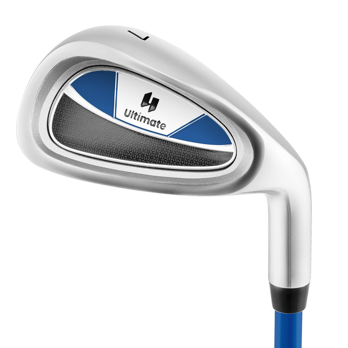 Junior #7 Iron for Kids with Fiberglass Shaft and Headcover-Blue