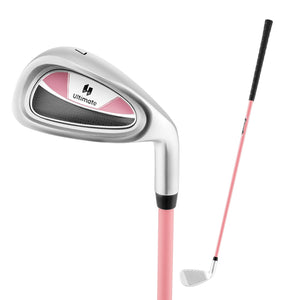 Junior #7 Iron for Kids with Fiberglass Shaft and Headcover-Pink view 4