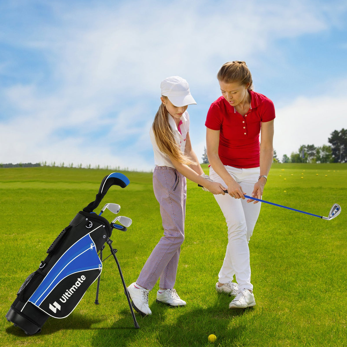 Junior Complete Golf Club Set for Age 8 to 10-Blue view 2