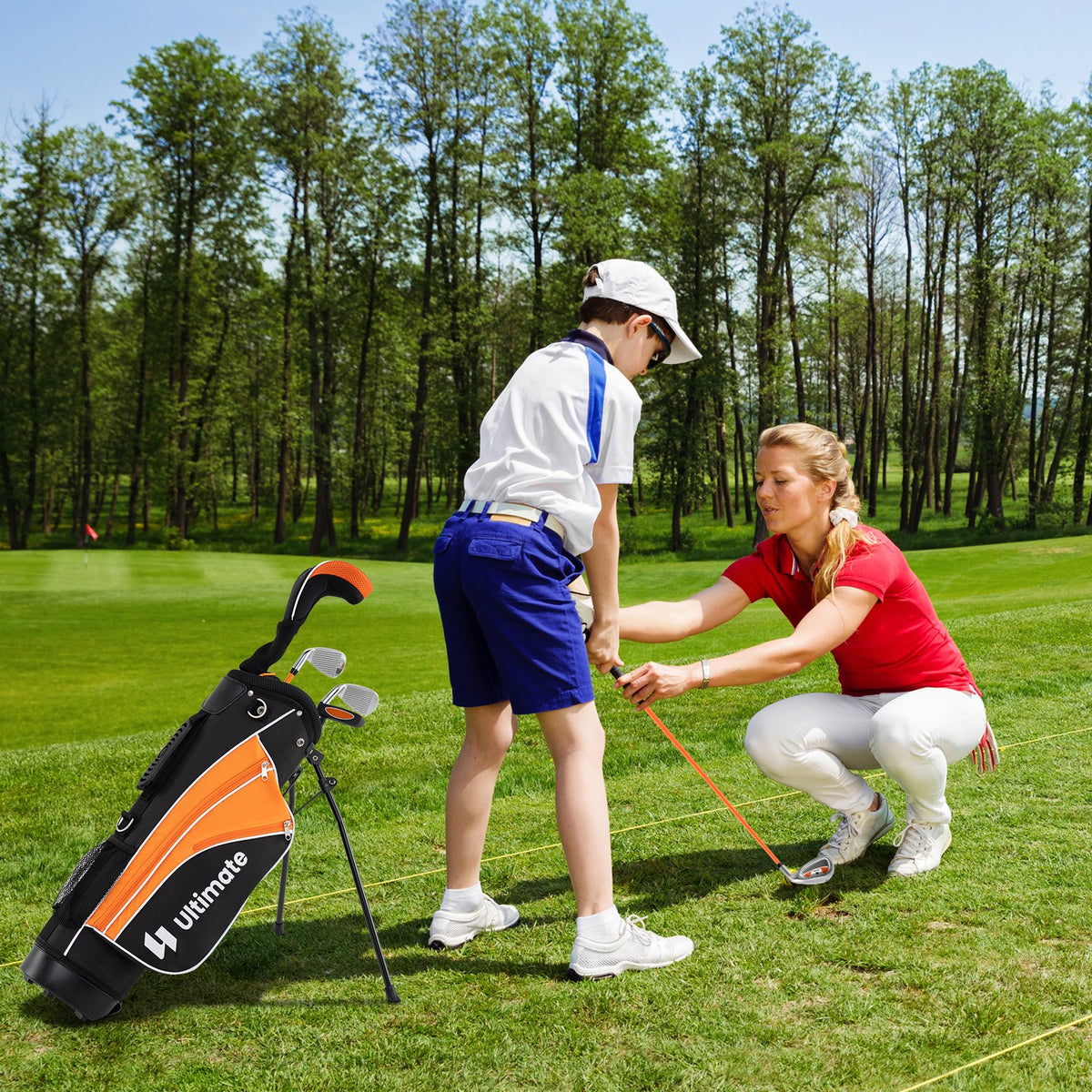 Junior Complete Golf Club Set for Age 8 to 10-Yellow view 2