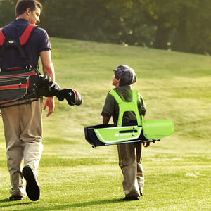 Junior Complete Golf Club Set Right Hand with Rain Hood for Kids-Green view 3