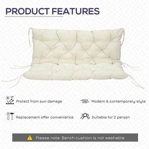 2 Seater Garden Bench Cushion, Soft Thick Outdoor Non-Slip 2 Seater Soft Pad With Backrest for Garden – view 11