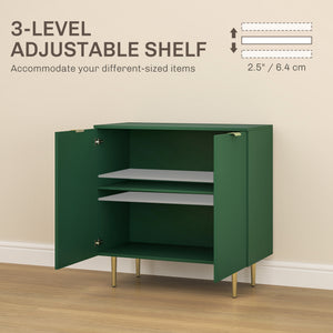 Modern Kitchen Storage Cabinet, Sideboard Buffet Cabinet with Adjustable Shelves and Metal Legs for – view 11