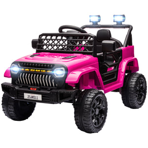 Qaba 12V Ride on Truck, Electric Car for Kids with Remote Control, Suspension, 3 Speeds, USB Music Headlights