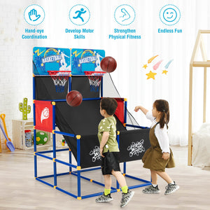 Kids Arcade Basketball Game Set with 4 Basketballs and Ball Pump view 3