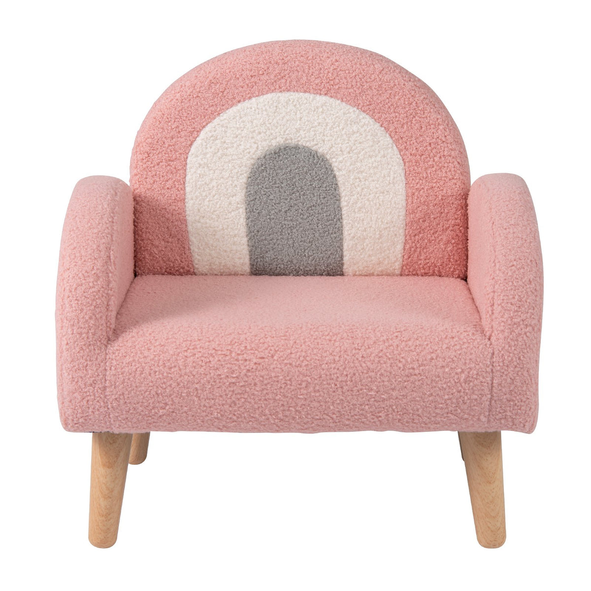 Kids Armchair with Comfy Backrest and Armrests-Pink view 4