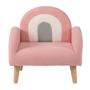 Kids Armchair with Comfy Backrest and Armrests-Pink view 4
