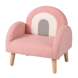 Kids Armchair with Comfy Backrest and Armrests-Pink view 8