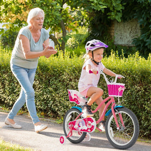 Kids Bicycle with Training Wheels and Basket for Boys and Girls Age 3-9 Years-18 inches view 3