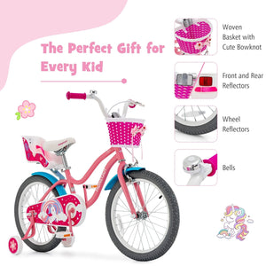 Kids Bicycle with Training Wheels and Basket for Boys and Girls Age 3-9 Years-18 inches view 9