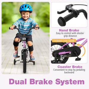 Kids Bike 14-Inch Children Training Bicycle with 2 Brake for 3-5 Years Old view 6