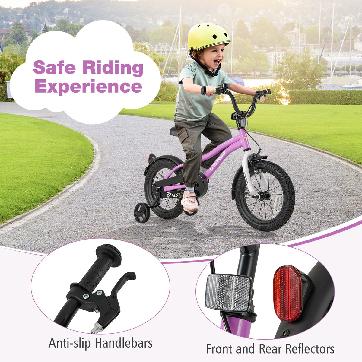 Kids Bike 14-Inch Children Training Bicycle with 2 Brake for 3-5 Years Old view 8