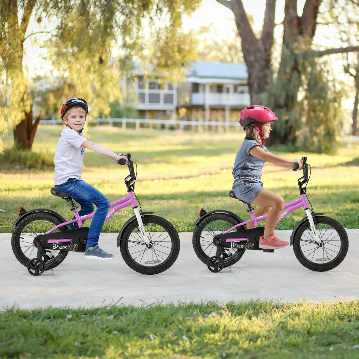 Kids Bike 16-Inch Children Training Bicycle with 2 Brake for 4-7 Years Old view 3