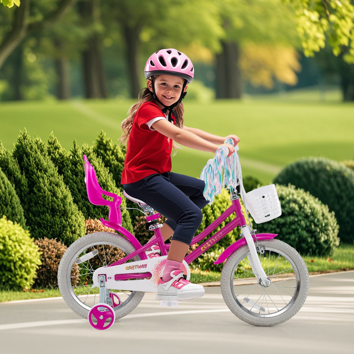 Kids Bike 16 Inch with Training Wheels and 2 Brake System for 4-7 Years Old view 3