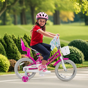 Kids Bike 16 Inch with Training Wheels and 2 Brake System for 4-7 Years Old view 3