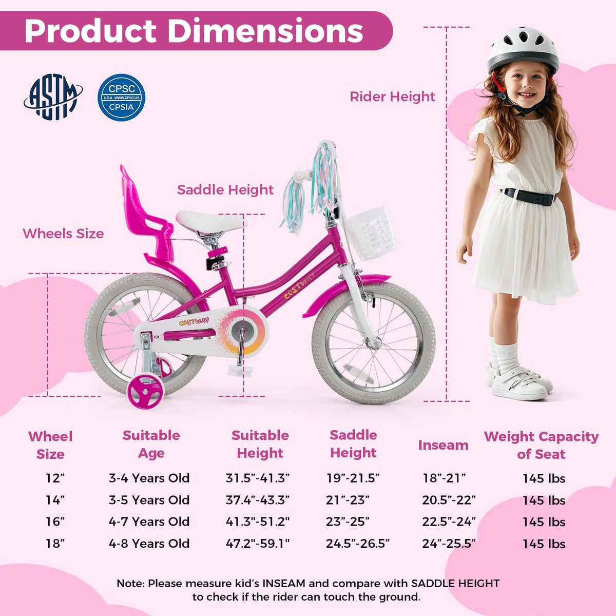 Kids Bike 16 Inch with Training Wheels and 2 Brake System for 4-7 Years Old view 4