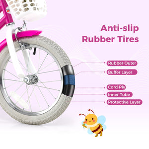Kids Bike 16 Inch with Training Wheels and 2 Brake System for 4-7 Years Old view 9
