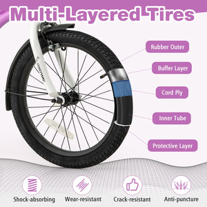 Kids Bike 18-Inch Children Training Bicycle with 2 Brake for 4-8 Years Old view 9