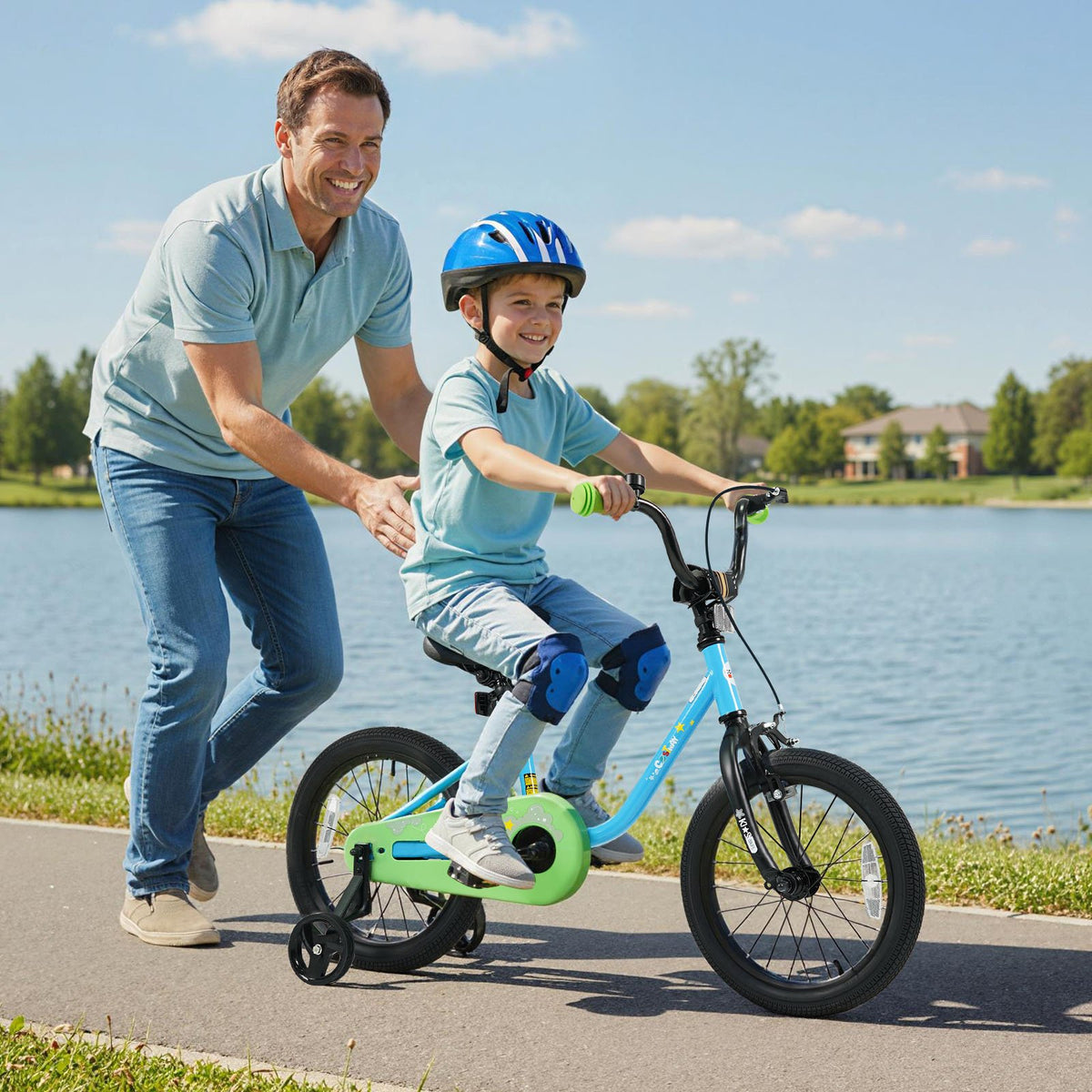 Kids Bike for 3-7 Years Old Boys and Girls 12/14/16-Inch Children Bicycle Blue-16 Inches view 3