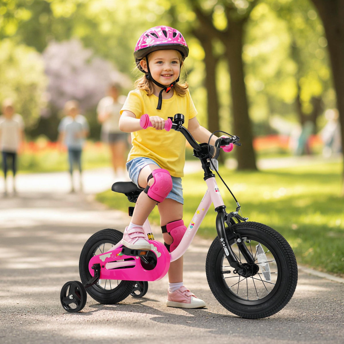 Kids Bike for 3-7 Years Old Boys and Girls 12/14/16-Inch Children Bicycle-Pink 12 Inch view 3
