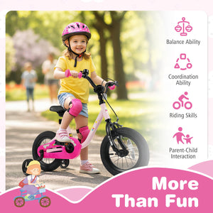 Kids Bike for 3-7 Years Old Boys and Girls 12/14/16-Inch Children Bicycle-Pink 12 Inch view 9