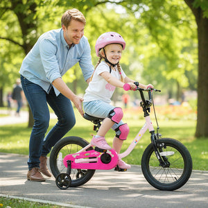 Kids Bike for 3-7 Years Old Boys and Girls 12/14/16-Inch Children Bicycle-Pink 14 Inch view 2